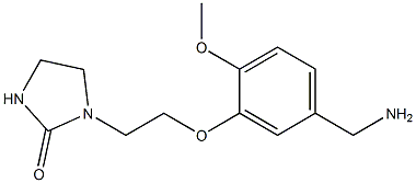 1-{2-[5-(aminomethyl)-2-methoxyphenoxy]ethyl}imidazolidin-2-one Struktur