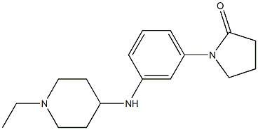 1-{3-[(1-ethylpiperidin-4-yl)amino]phenyl}pyrrolidin-2-one Struktur