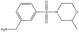 1-{3-[(2-methylmorpholin-4-yl)sulfonyl]phenyl}methanamine Struktur