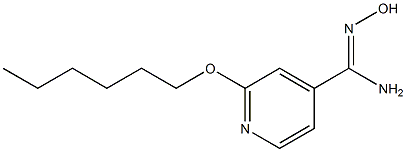 2-(hexyloxy)-N'-hydroxypyridine-4-carboximidamide Struktur