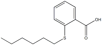 2-(hexylsulfanyl)benzoic acid Struktur