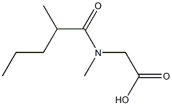 2-(N,2-dimethylpentanamido)acetic acid Struktur