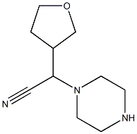 2-(oxolan-3-yl)-2-(piperazin-1-yl)acetonitrile Struktur