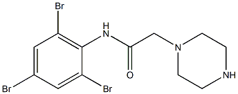 2-(piperazin-1-yl)-N-(2,4,6-tribromophenyl)acetamide Struktur