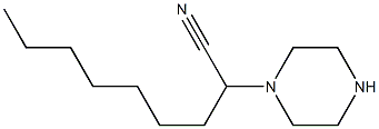 2-(piperazin-1-yl)nonanenitrile Struktur