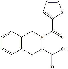 2-(thien-2-ylcarbonyl)-1,2,3,4-tetrahydroisoquinoline-3-carboxylic acid Struktur