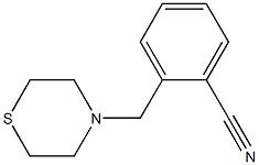 2-(thiomorpholin-4-ylmethyl)benzonitrile Struktur