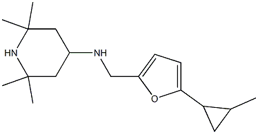 2,2,6,6-tetramethyl-N-{[5-(2-methylcyclopropyl)furan-2-yl]methyl}piperidin-4-amine Struktur