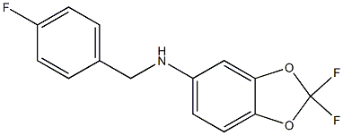 2,2-difluoro-N-[(4-fluorophenyl)methyl]-2H-1,3-benzodioxol-5-amine Struktur