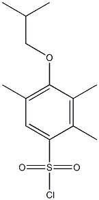 2,3,5-trimethyl-4-(2-methylpropoxy)benzene-1-sulfonyl chloride Struktur