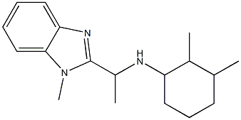 2,3-dimethyl-N-[1-(1-methyl-1H-1,3-benzodiazol-2-yl)ethyl]cyclohexan-1-amine Struktur