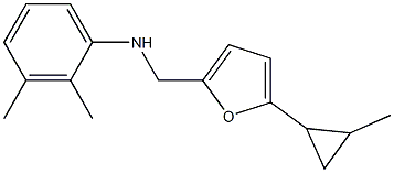 2,3-dimethyl-N-{[5-(2-methylcyclopropyl)furan-2-yl]methyl}aniline Struktur