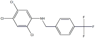 2,4,5-trichloro-N-{[4-(trifluoromethyl)phenyl]methyl}aniline Struktur