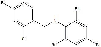 2,4,6-tribromo-N-[(2-chloro-4-fluorophenyl)methyl]aniline Struktur