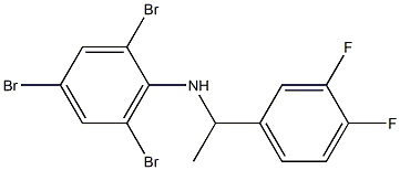 2,4,6-tribromo-N-[1-(3,4-difluorophenyl)ethyl]aniline Struktur