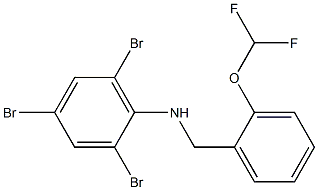 2,4,6-tribromo-N-{[2-(difluoromethoxy)phenyl]methyl}aniline Struktur