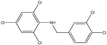 2,4,6-trichloro-N-[(3,4-dichlorophenyl)methyl]aniline Struktur