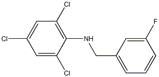 2,4,6-trichloro-N-[(3-fluorophenyl)methyl]aniline Struktur