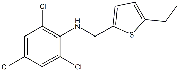 2,4,6-trichloro-N-[(5-ethylthiophen-2-yl)methyl]aniline Struktur