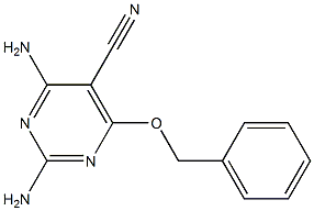 2,4-diamino-6-(benzyloxy)pyrimidine-5-carbonitrile Struktur