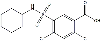 2,4-dichloro-5-(cyclohexylsulfamoyl)benzoic acid Struktur