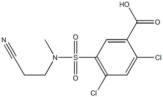 2,4-dichloro-5-[(2-cyanoethyl)(methyl)sulfamoyl]benzoic acid Struktur