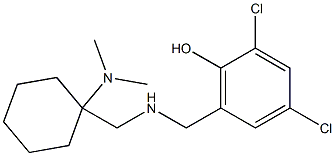 2,4-dichloro-6-[({[1-(dimethylamino)cyclohexyl]methyl}amino)methyl]phenol Struktur