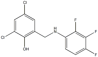 2,4-dichloro-6-{[(2,3,4-trifluorophenyl)amino]methyl}phenol Struktur