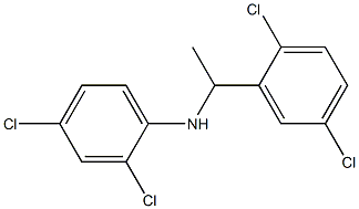 2,4-dichloro-N-[1-(2,5-dichlorophenyl)ethyl]aniline Struktur