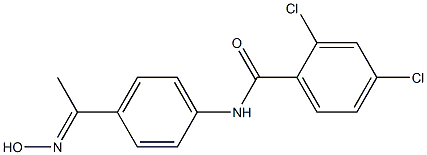 2,4-dichloro-N-{4-[1-(hydroxyimino)ethyl]phenyl}benzamide Struktur