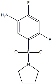 2,4-difluoro-5-(pyrrolidine-1-sulfonyl)aniline Struktur