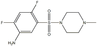 2,4-difluoro-5-[(4-methylpiperazine-1-)sulfonyl]aniline Struktur