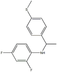 2,4-difluoro-N-{1-[4-(methylsulfanyl)phenyl]ethyl}aniline Struktur