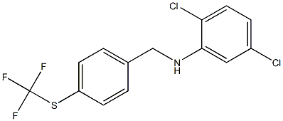 2,5-dichloro-N-({4-[(trifluoromethyl)sulfanyl]phenyl}methyl)aniline Struktur