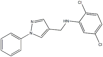 2,5-dichloro-N-[(1-phenyl-1H-pyrazol-4-yl)methyl]aniline Struktur