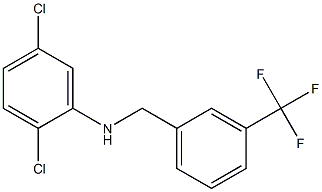 2,5-dichloro-N-{[3-(trifluoromethyl)phenyl]methyl}aniline Struktur