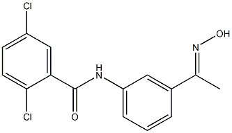 2,5-dichloro-N-{3-[1-(hydroxyimino)ethyl]phenyl}benzamide Struktur