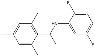 2,5-difluoro-N-[1-(2,4,6-trimethylphenyl)ethyl]aniline Struktur