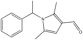 2,5-dimethyl-1-(1-phenylethyl)-1H-pyrrole-3-carbaldehyde Struktur