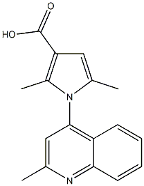 2,5-dimethyl-1-(2-methylquinolin-4-yl)-1H-pyrrole-3-carboxylic acid Struktur