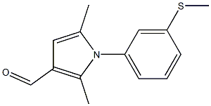 2,5-dimethyl-1-[3-(methylsulfanyl)phenyl]-1H-pyrrole-3-carbaldehyde Struktur