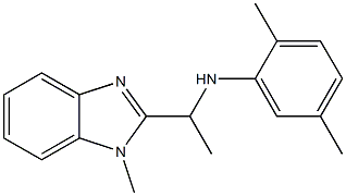 2,5-dimethyl-N-[1-(1-methyl-1H-1,3-benzodiazol-2-yl)ethyl]aniline Struktur