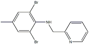 2,6-dibromo-4-methyl-N-(pyridin-2-ylmethyl)aniline Struktur