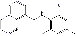 2,6-dibromo-4-methyl-N-(quinolin-8-ylmethyl)aniline Struktur