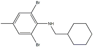 2,6-dibromo-N-(cyclohexylmethyl)-4-methylaniline Struktur