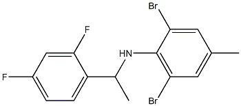 2,6-dibromo-N-[1-(2,4-difluorophenyl)ethyl]-4-methylaniline Struktur