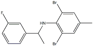 2,6-dibromo-N-[1-(3-fluorophenyl)ethyl]-4-methylaniline Struktur