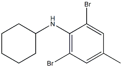 2,6-dibromo-N-cyclohexyl-4-methylaniline Struktur