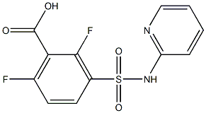 2,6-difluoro-3-(pyridin-2-ylsulfamoyl)benzoic acid Struktur