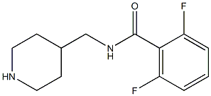 2,6-difluoro-N-(piperidin-4-ylmethyl)benzamide Struktur